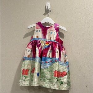 Docle & Gabbana Colorful Children's Dress with cute drawing printings